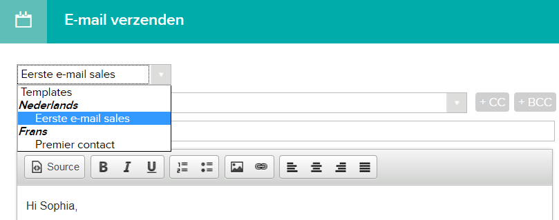 E-mailtemplates: algemeen