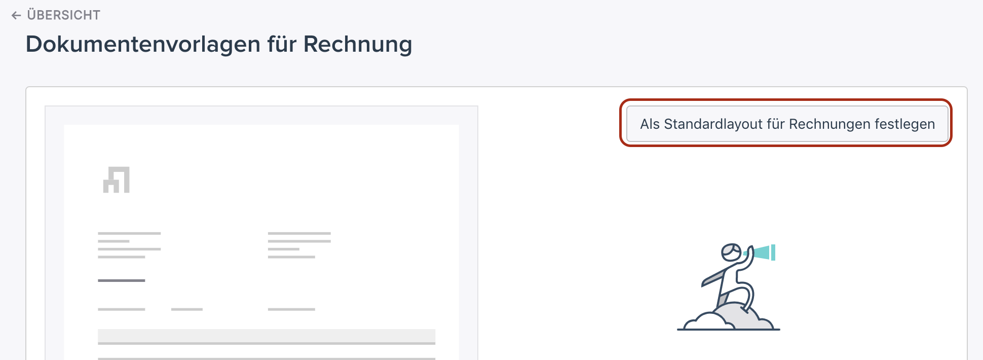 Als Standardlayout für Rechnungen festlegen