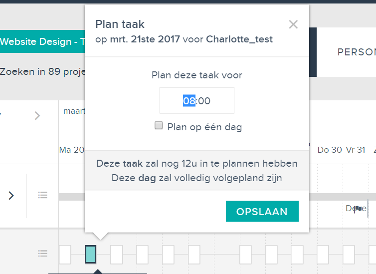 projectplanning: meerdere dagen