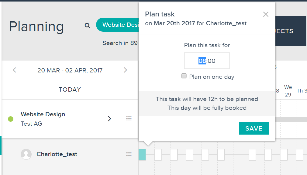 project planning multiple days