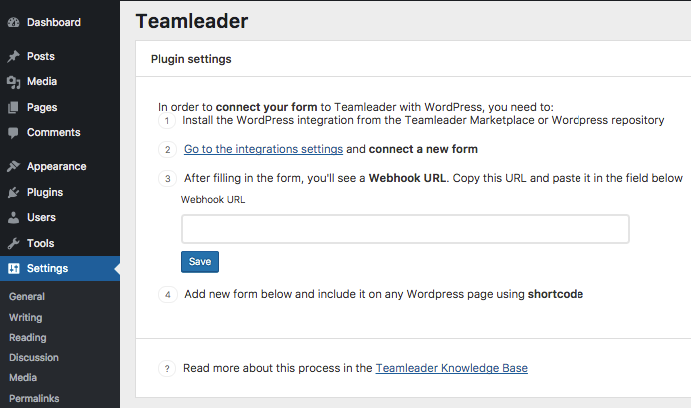 Teamleader plugin WordPress